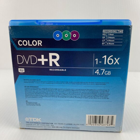 TDK DVD-R 30 Pack Color Blanks in 3 Plastic Cases 10 disc ea  Blue Purple Green - Picture 3 of 7